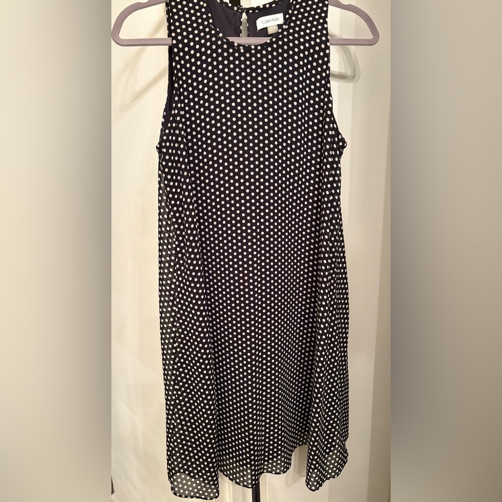 Calvin Klein Black and White Polka Dot Dress